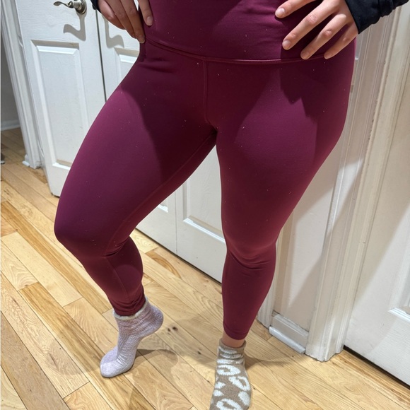 lululemon athletica Pants - Lululemon Athletica Deep Red Leggings